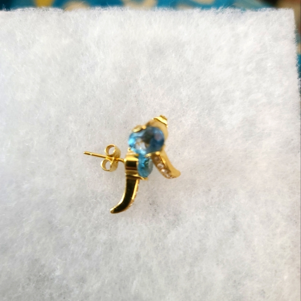 Earrings. London Blue and Diamond